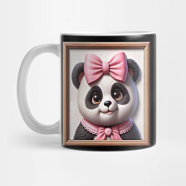 Portrait of a cute panda girl by World Famous Pandas